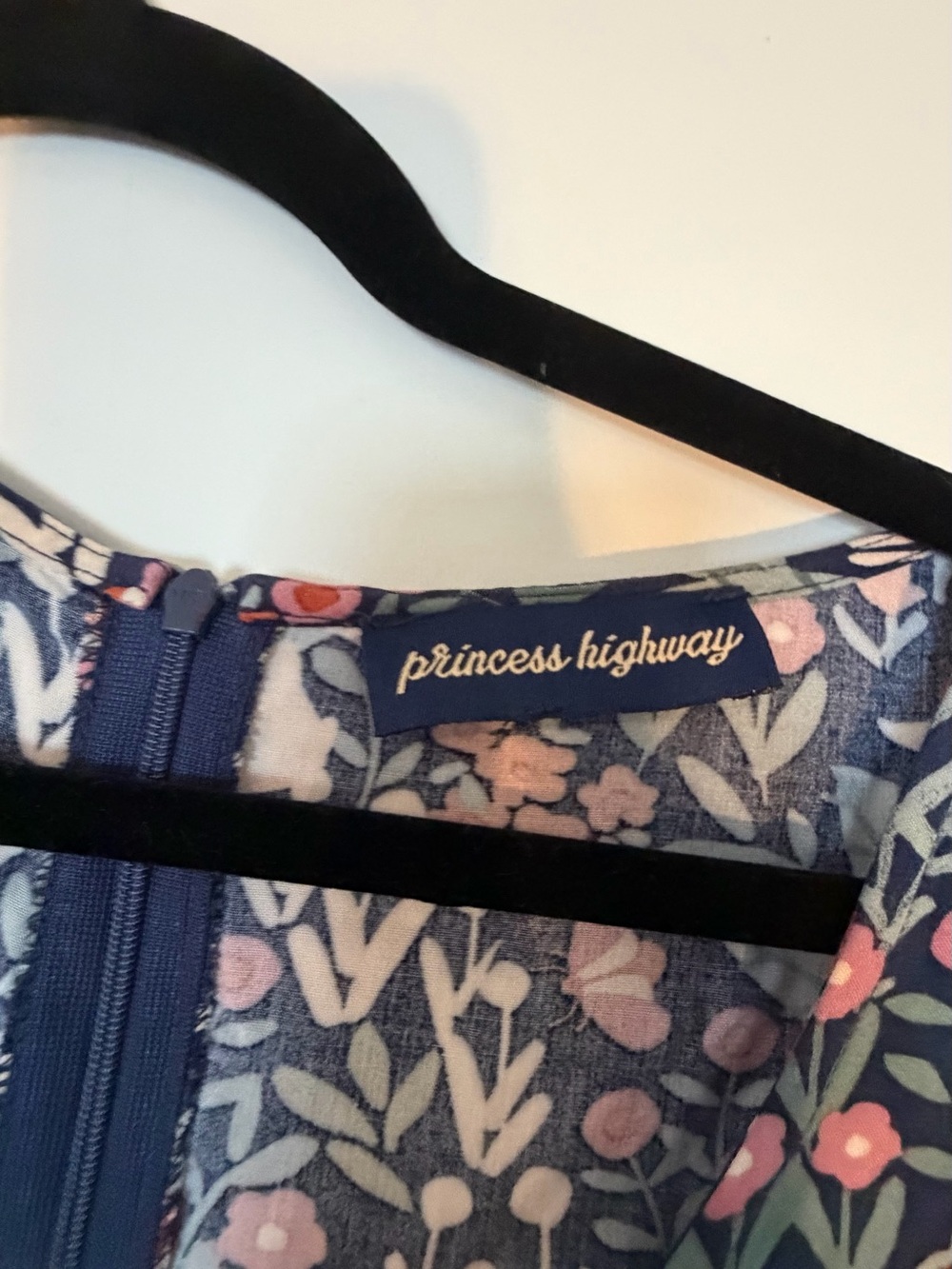 Princess Highway - Navy Floral and Bunny Print Midi Dress - Picture 3 of 4